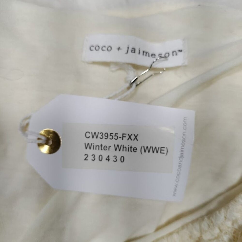 Coco + Jaimeson OffShoulder Lace Ruffle Cream Bodysuit Boho Festive Whimsy Small - Picture 8 of 11